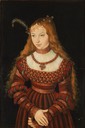 1526 Princess Sibylle of Cleve by Lucas Cranach the Elder (Stadtschloss Weimar - Weimar, Freistaat Thüringen, Germany) Wm