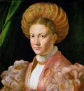 1530 Young woman, possibly Countess Gozzadini by Girolamo Parmigianino (Kunsthistorisches Museum - Wien, Austria)  Wm