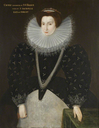 1590s Cicely, Lady Buckhurst, Countess of Dorset attributed to Hieronymus Custodis (Abbot Hall Art Gallery - Kirkland, Kendal, Cumbria, UK) From bbc.co via pinterest.com/lizluther/16th-century-english-costume/.png