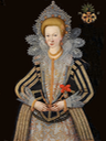 1612-1624  Margareta Grip (1586-1624), married in 1612 with Field Marshal Herman Wrangel in his first marriage by ? (Skoklosters slott -Stockholm, Sweden) Wm background made uniform shadows
