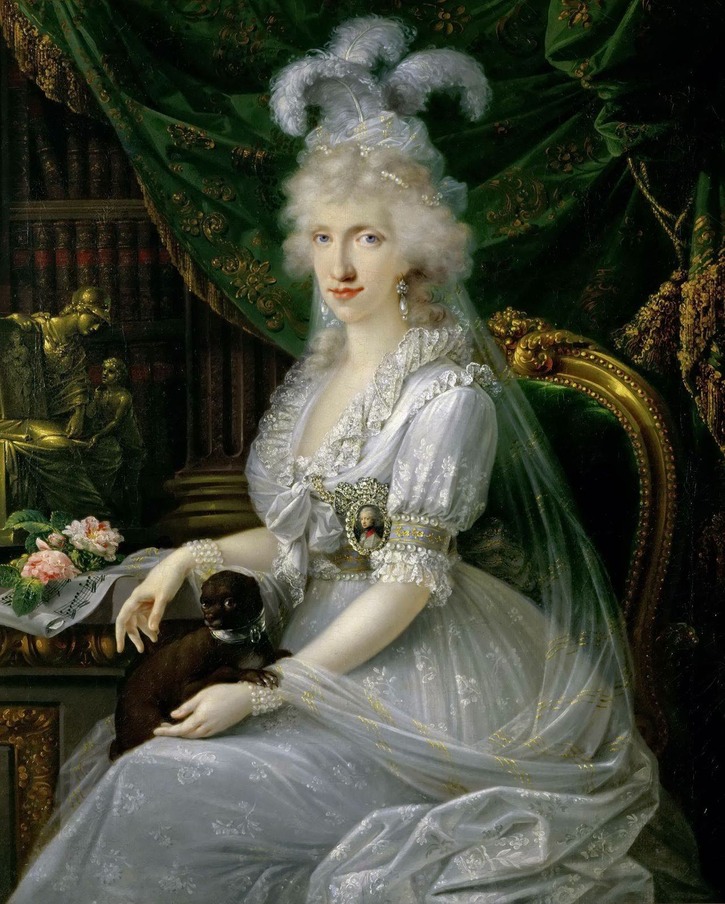 1797 Luisa Maria Amelia Teresa of Naples and Sicily, Princess of Naples and Sicily (1773-1802), Grand Duchess Consort of Tuscany by Joseph Dorffmeister (Kunsthistorisches Museum - Wien, Austria)