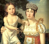 1808 Elisa Bonaparte and her Daughter Elisa Napoleone by Pietro Nocchi (Palais Fesch - Ajaccio, Corsica, France)