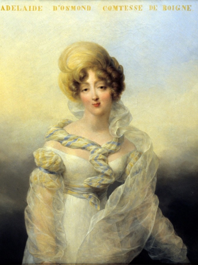 1810 Adélaide d'Osmond, comtesse de Boigne by Jean-Baptiste Isabey (Musée des beaux-arts, Chambéry, Rhône-Alpes, France) From ateliertouchard.fr/index.php/aubry-le-panthou