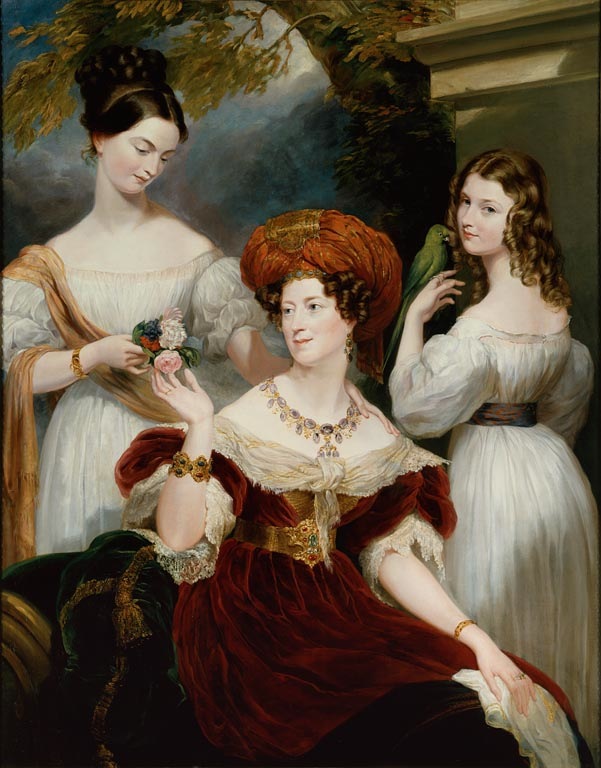 1830 Lady Stuart de Rothesay and her daughters by Sir George Hayter (British Embassy - Paris France) From gac.culture.gov.uk:work.aspx?obj=24155