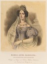 1830s Empress Maria Anna Carolina of Austria color print