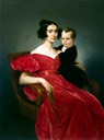 1833 Countess Teresa Zumali Marsili with Her Son Giuseppe by Francesco Hayez (location unknown to gogm)