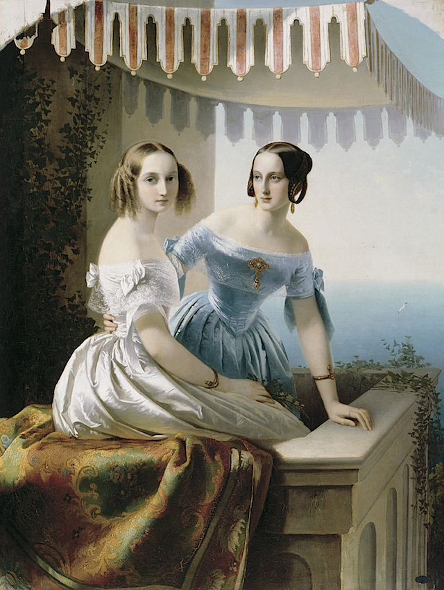 1838 Mariya Nikolayevna and Olga Nikolayevna by Timofey Neff2
