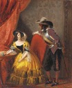 1840 Duc et Duchesse de Dino Bal Masque Mardi Gras by Claude-Marie Dubufe (auctioned by Christie's)