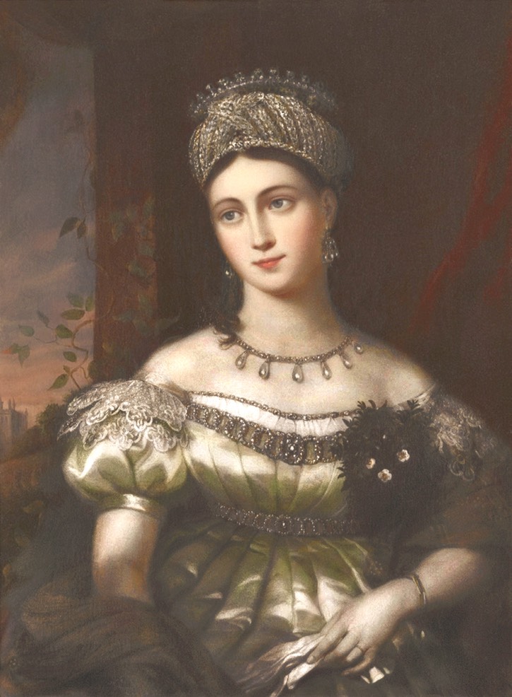 "1844" Louise, Hereditary Duchess of Saxe-Gotha Altenburg by William Corden the Elder (location ?) From the lost gallery's photostream on flickr despot fixed l. lft corner increased exposure and filled in shadows