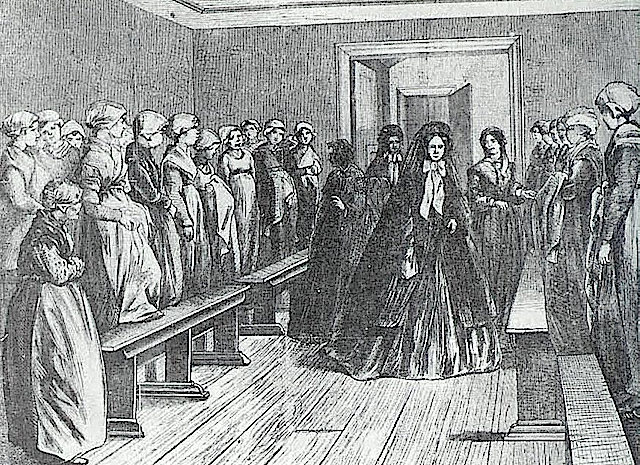 1852 (or later) Queen Anna Paulowna of the Netherlands visiting girls school she founded in 1852