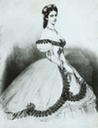 1856 Empress Elisabeth wearing a crinoline