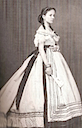 1868 (estimated) Isabel La Chatata wearing evening dress