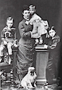 (1875) Dagmar and three children