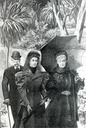 1890s Empress Eugénie with Elisabeth of Austria and Franz Joseph I, at Cap Martin by ?