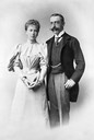1896 (April) Princess Alexandra and her fiancé, Prince Ernest by Eduard Uhlenhuth (Royal Collection) Wm