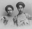 1900s (early) Grand Princess Victoria Melita of Hesse and sister, Princess Beatrice of Edinburgh, later Duchess of Galliera From carolathhabsburg.tumblr.com:tagged:Royalty:page:25 detint