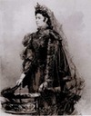 Abstracted portrait of Empress Elisabeth based on 1896 photo by ? (location unknown to gogm)