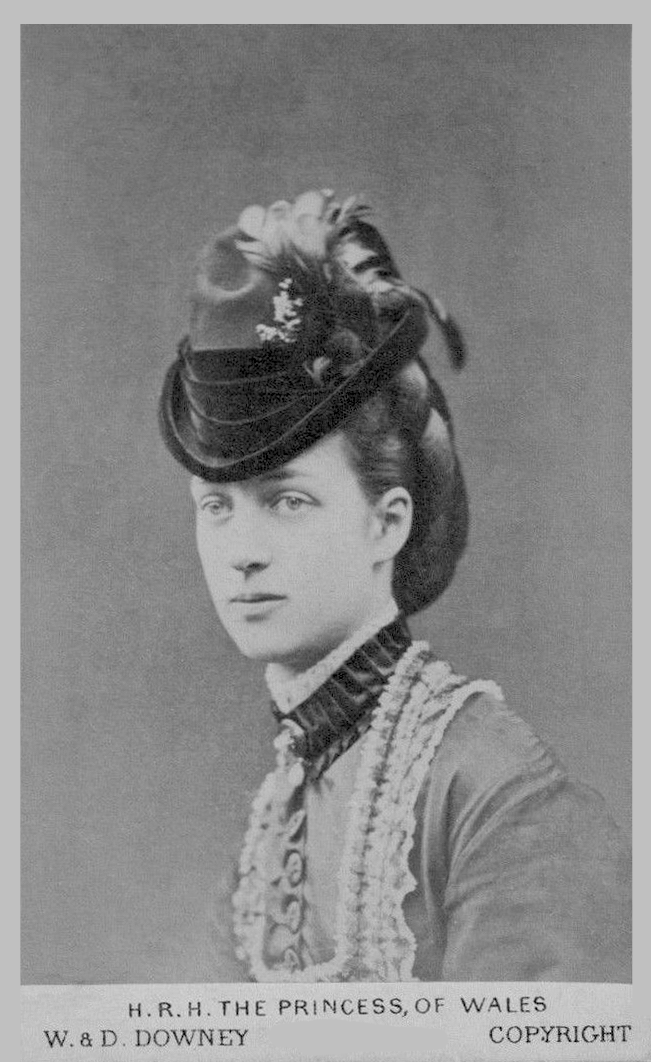Alexandra wearing a small hat eBay detint desmudge despot inc. contrast