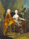 ca. 1716 Friedrich Ludwig of Württemberg and his wife Henriette Marie of Brandenburg-Schwedt by Antoine Pesne (Staatliches Museum Schwerin - Schwerin Germany)