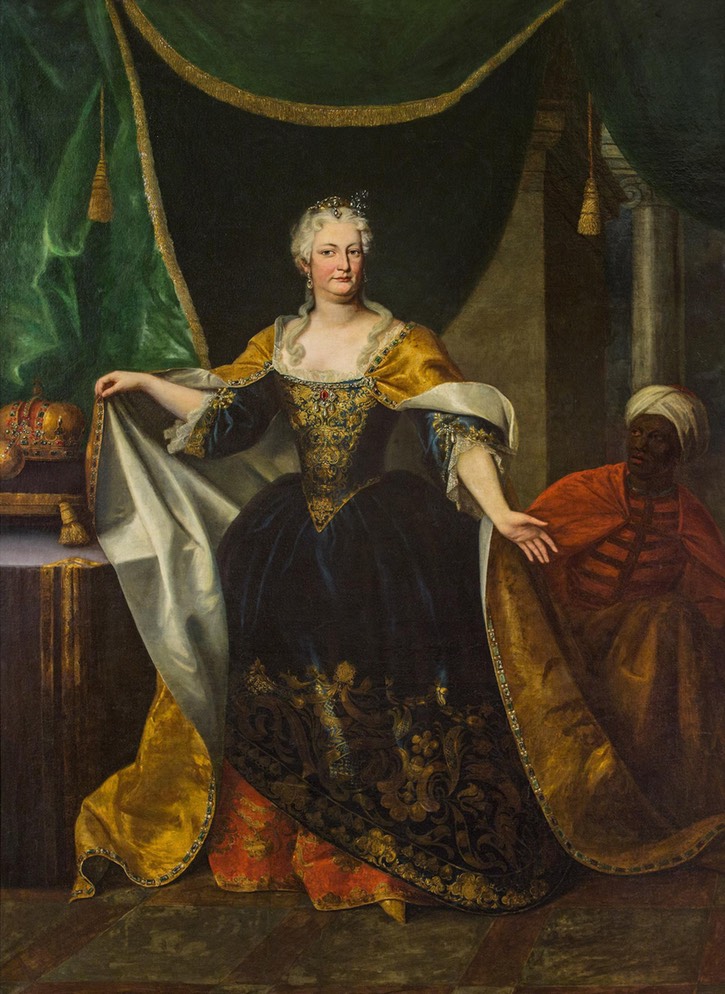 ca. 1730 Empress Elisabeth Christine by Johann Gottfried Auerbach (auctioned, probably by Lempertz) Wm trimmed