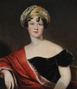 ca. 1809 Lady Harriet Cavendish (1785–1862), Countess Granville by Thomas Barber (Hardwick Hall - Doe Lea, Chesterfield, Derbyshire UK)