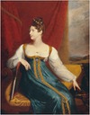 1817 Princess Charlotte of Wales seated and looking to one side by George Dawe (British Government Art Collection)