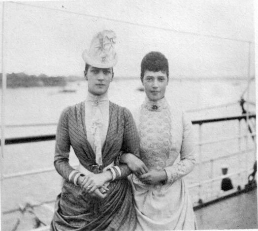 Dagmar and Alexandra on ship