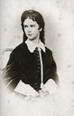 ca. 1860 Empress Elizabeth wearing a long row of pearls