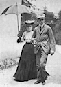 Eulalia walking with King Alfonso XIII