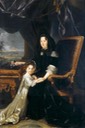 ca. 1688 Françoise Charlotte d'Aubigné with her aunt Madame de Maintenon by Louis Ferdinand Elle the Younger (Châteaux de Versailles et de Trianon - Versailles, Île-de-France, France) UPGRADE