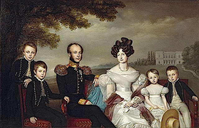 King Willem II, Queen Anna Paulowna, and children by Jan Baptist van der Hulst (Dutch Royal Collection)