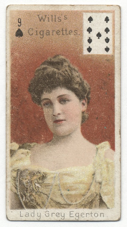 Lady Grey Egerton cigarette playing card NYPL