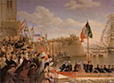 1864 Maximiliano y Carlota partiendo de Miramare hacia Mexico, by Cesare dell'Acqua