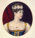 1814-1816 Princess Charlotte of Wales wearing a lace modesty piece