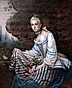 1757 Louise Elisabeth de Maillé Karman, Marquise de Soran by François Hubert Drouais (Versailles) cropped