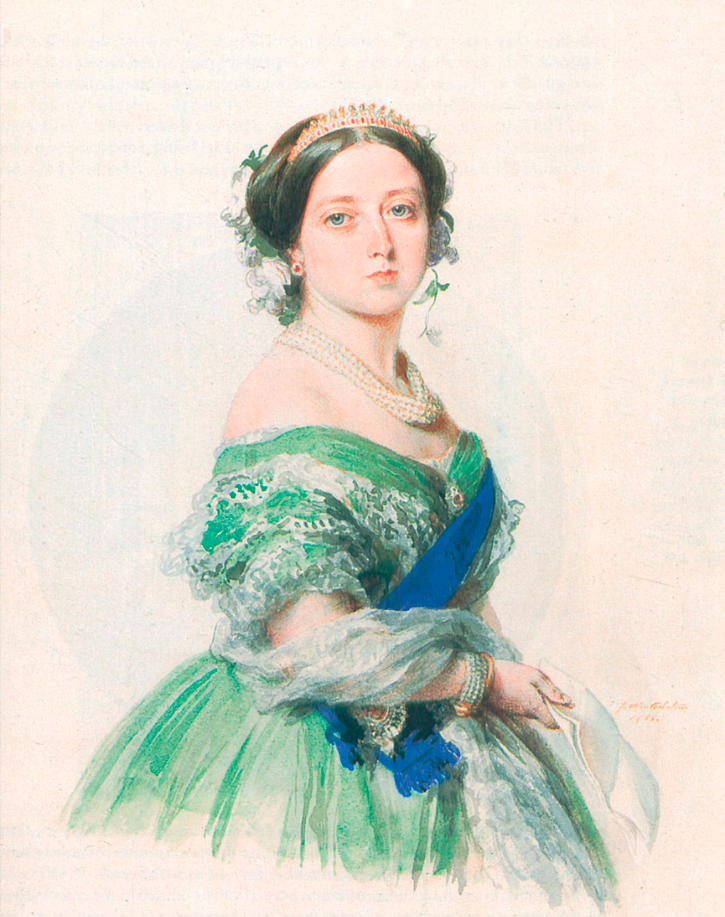 1855 Queen Victoria watercolor by Franz Xavier Winterhalter (Royal collection) RJWMBxNellie 6Jun09