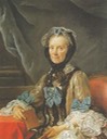 Susan Davy de La Pailleterie, marquise de Croismare, mid 18th century by Jean François Gilles Colson (auctioned) From pinterest.com/dlpeters1/versailles-the-personalities-female/ X 1.5