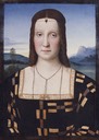 1504-1505 Elisabetta Gonzaga attributed to Raffaello Sanzio ("Raphael") (Galleria degli Uffizi - Firenze Italy)