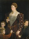 1523 Camilla Gonzaga, condesa de San Segundo y sus hijos by Girolamo Francesco Maria Mazzola, known throughout his artistic career as Parmigianino (Museo Nacional del Prado - Madrid Spain)