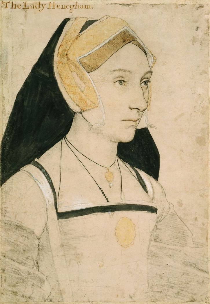 1532-1543 (some time) Mary, Lady Heveningham by Hans Holbein the Younger (Royal Collection) Wm