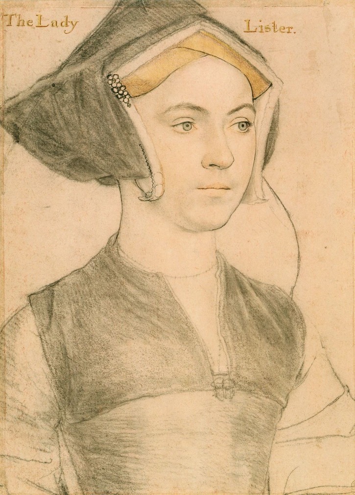 1532-1543 (some time) Jane, Lady Lister by Hans Holbein the Younger (Royal Collection) Wm