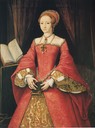 ca. 1546 Elizabeth I when Princess by William Scrots (?) (Royal Collection)
