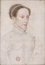 ca. 1558 Mary Stuart by Adolphe Pierre Riffaut, after François Clouet (National Portrait Gallery, London)