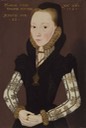 1565 Mary Potter, née Tichborne b. 1541 by Master of the Countess of Warwick (sold by Philip Mould) From pinterest.com:lb3038:historic-embroidery-in-paintings:blackwork: