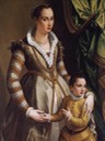 1574 Isabella de Medici-Orsini with her son Virginio by Alessandro Allori (location ?) Wm