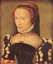 ca.1574 Gabrielle de Rochechouart by Corneille de Lyon (Musée Condé, Chantilly)
