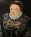 1576 Unknown Lady (once called 'Catherine Parr', and then 'Catherine Vaux, Lady Throckmorton') by ? (Coughton Court - Warwick, Warwickshire UK)