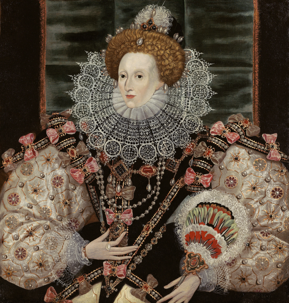 ca. 1588 Portrait of Queen Elizabeth, a variation of the Armada ...