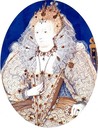 1595-1600 Elizabeth by Nicholas Hilliard (Ham House, Ham UK)