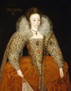 1595 Lady Eleanor Percy (1582/1583–1650), afterwards Lady Powis, age 13, by ? (Powis Castle - Welshpool, Powys, UK)